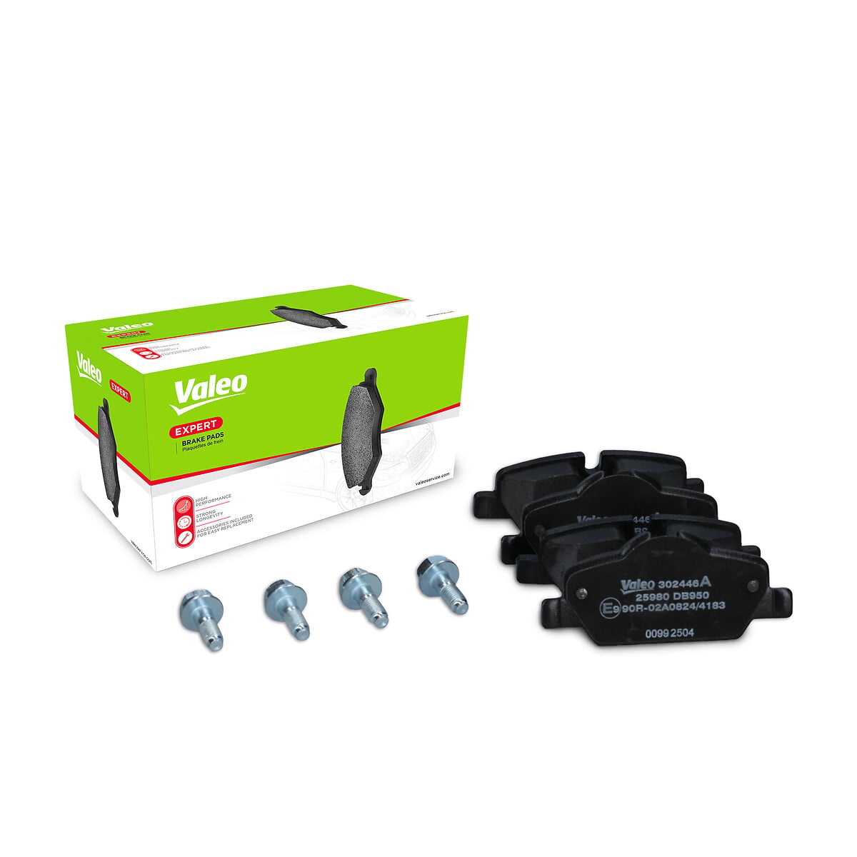 Jeu de 4 plaquettes de frein VALEO ref. 302446A